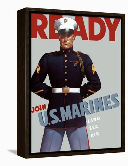 Marine Corps Recruiting Poster from World War II-Stocktrek Images-Framed Premier Image Canvas