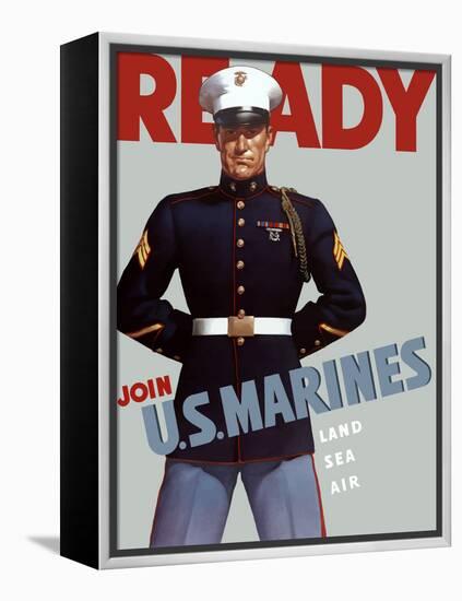 Marine Corps Recruiting Poster from World War II-Stocktrek Images-Framed Premier Image Canvas