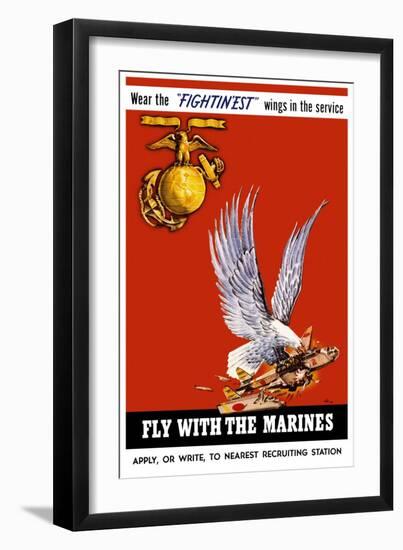 Marine Corps Recruiting Poster-null-Framed Premium Giclee Print