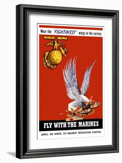 Marine Corps Recruiting Poster-null-Framed Premium Giclee Print