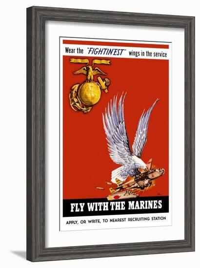 Marine Corps Recruiting Poster-null-Framed Art Print