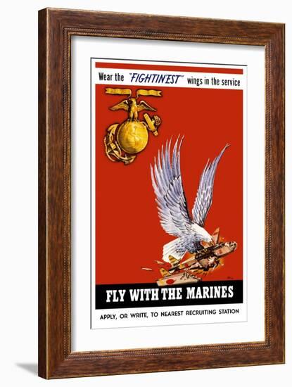 Marine Corps Recruiting Poster-null-Framed Art Print