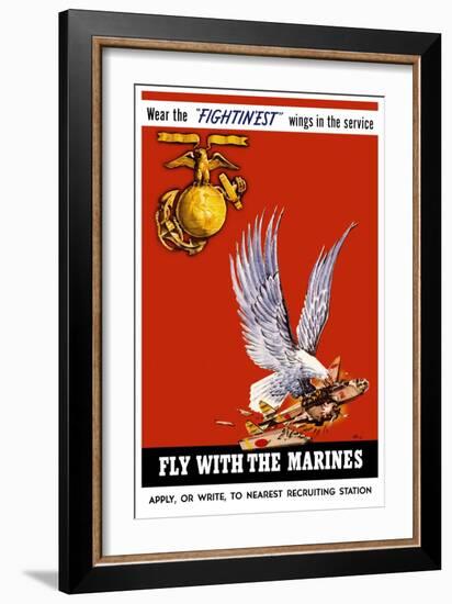 Marine Corps Recruiting Poster-null-Framed Art Print