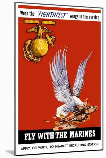 Marine Corps Recruiting Poster-null-Mounted Art Print