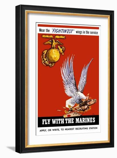 Marine Corps Recruiting Poster-null-Framed Art Print