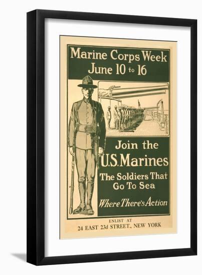 Marine Corps Week, June 10 to 16, Join the U.S. Marines-null-Framed Art Print