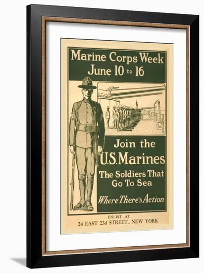 Marine Corps Week, June 10 to 16, Join the U.S. Marines-null-Framed Art Print