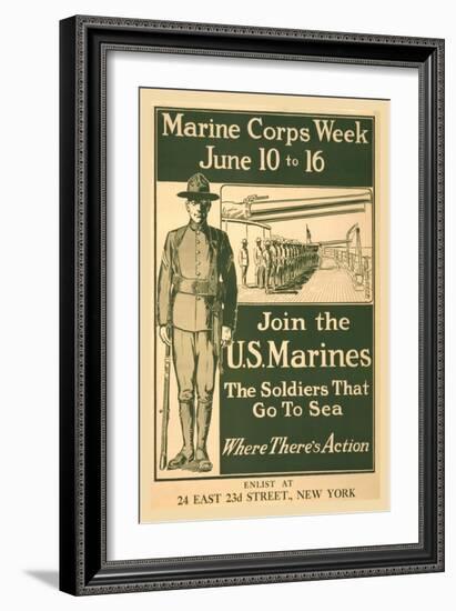 Marine Corps Week, June 10 to 16, Join the U.S. Marines-null-Framed Art Print