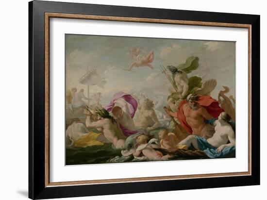 Marine Gods Paying Homage to Love, c.1636-8-Eustache Le Sueur-Framed Giclee Print