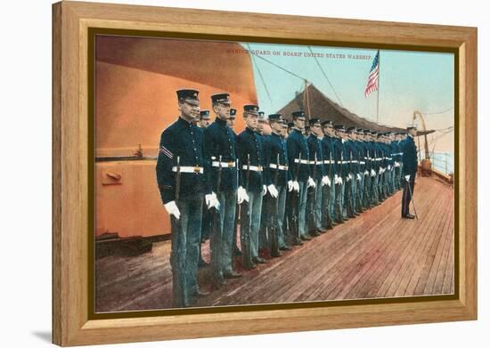 Marine Guard on Naval Warship-null-Framed Stretched Canvas