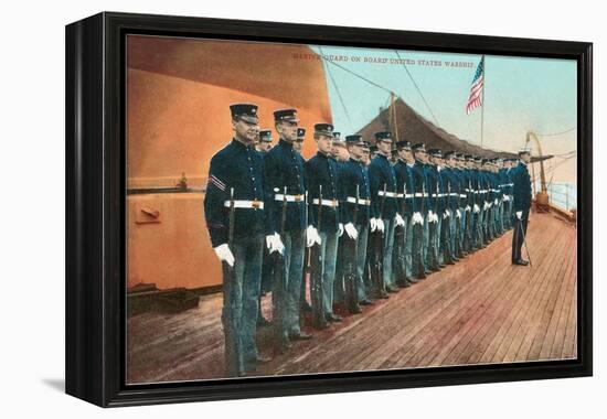 Marine Guard on Naval Warship-null-Framed Stretched Canvas