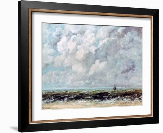 Marine Landscape, C1840-1877-Gustave Courbet-Framed Giclee Print