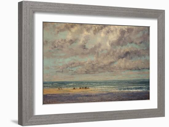 Marine - Les Equilleurs-Gustave Courbet-Framed Giclee Print