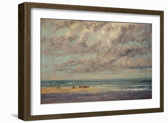 Marine - Les Equilleurs-Gustave Courbet-Framed Giclee Print