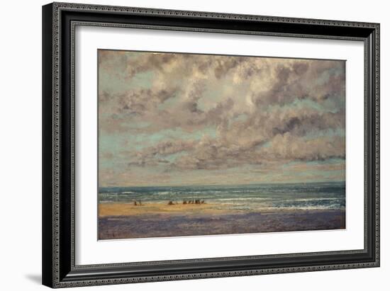 Marine - Les Equilleurs-Gustave Courbet-Framed Giclee Print