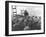 Marine Lt. Baldomero Lopez Scaling a Seawall after Landing on Red Beach in the Invasion of Inchon-null-Framed Photo