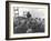 Marine Lt. Baldomero Lopez Scaling a Seawall after Landing on Red Beach in the Invasion of Inchon-null-Framed Photo