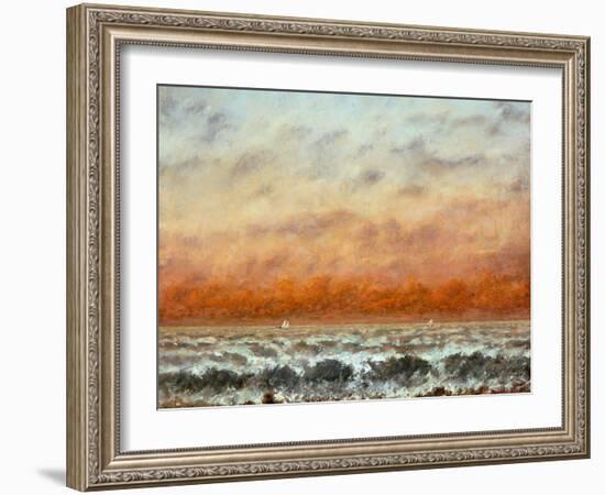 Marine (Oil on Canvas)-Gustave Courbet-Framed Giclee Print