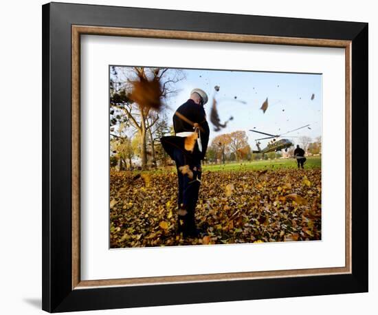 Marine One with President Bush-null-Framed Photographic Print