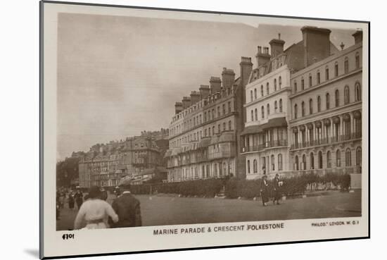 'Marine Parade & Crescent Folkestone', late 19th-early 20th century-Unknown-Mounted Giclee Print