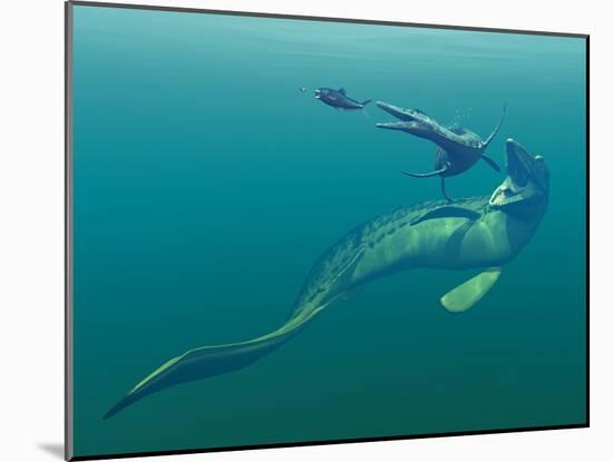 Marine Predators of the Cretaceous Period-Stocktrek Images-Mounted Photographic Print