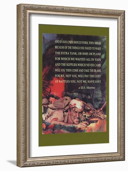 Marine's Poem-Cecil Calvert Beall-Framed Art Print