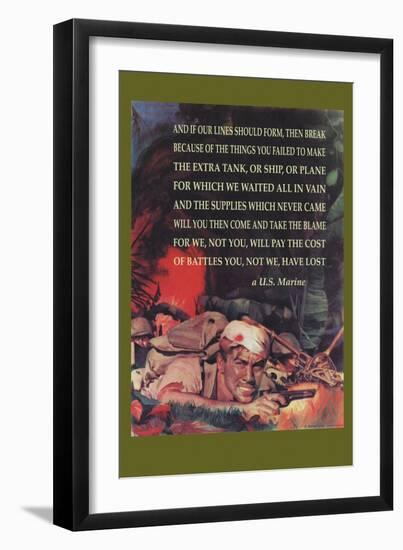 Marine's Poem-Cecil Calvert Beall-Framed Art Print