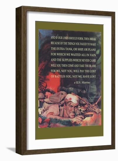 Marine's Poem-Cecil Calvert Beall-Framed Art Print