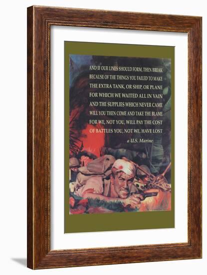 Marine's Poem-Cecil Calvert Beall-Framed Art Print