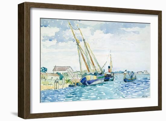 Marine Scene (Boats near Venice), 1903-Henri-Edmond Cross-Framed Giclee Print