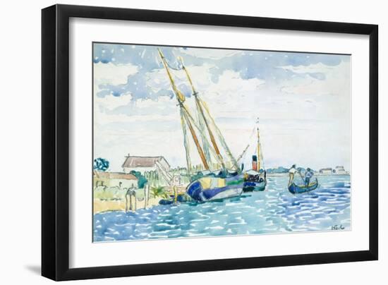 Marine Scene (Boats near Venice), 1903-Henri-Edmond Cross-Framed Giclee Print