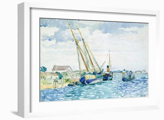 Marine Scene (Boats near Venice), 1903-Henri-Edmond Cross-Framed Giclee Print