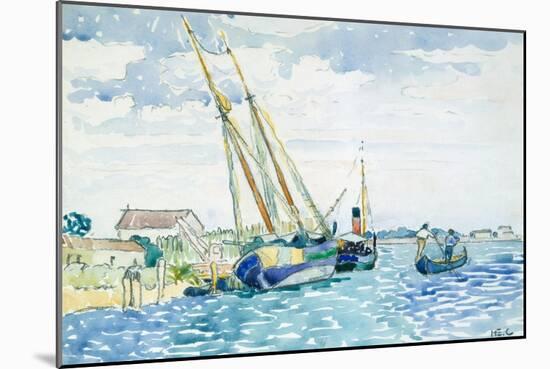 Marine Scene (Boats near Venice), 1903-Henri-Edmond Cross-Mounted Giclee Print