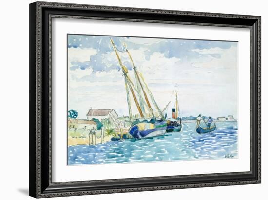 Marine Scene (Boats near Venice), 1903-Henri-Edmond Cross-Framed Giclee Print