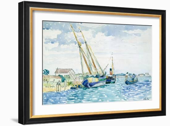 Marine Scene (Boats near Venice), 1903-Henri-Edmond Cross-Framed Giclee Print