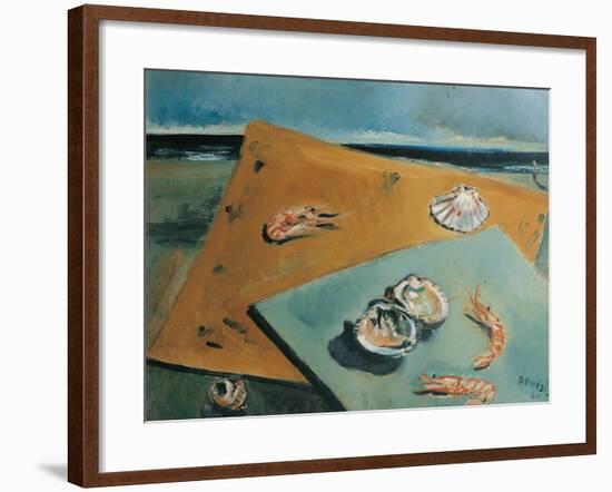 Marine Still Life with Scampi-Filippo De Pisis-Framed Giclee Print