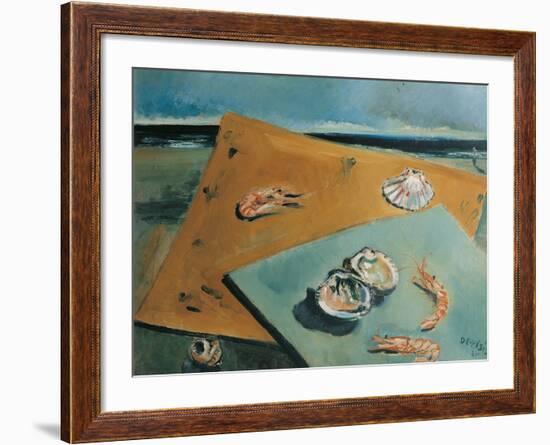 Marine Still Life with Scampi-Filippo De Pisis-Framed Giclee Print