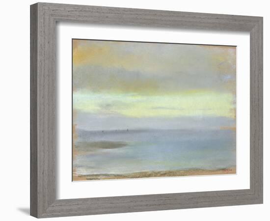 Marine Sunset, C.1869 (Pastel on Paper)-Edgar Degas-Framed Giclee Print