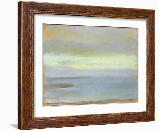 Marine Sunset, C.1869 (Pastel on Paper)-Edgar Degas-Framed Giclee Print