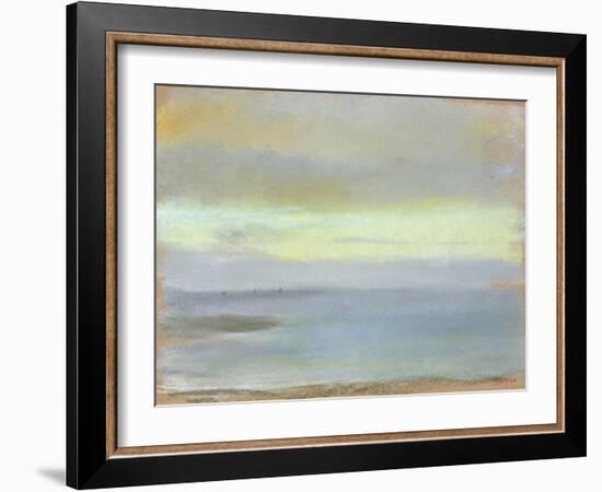 Marine Sunset, C.1869 (Pastel on Paper)-Edgar Degas-Framed Giclee Print