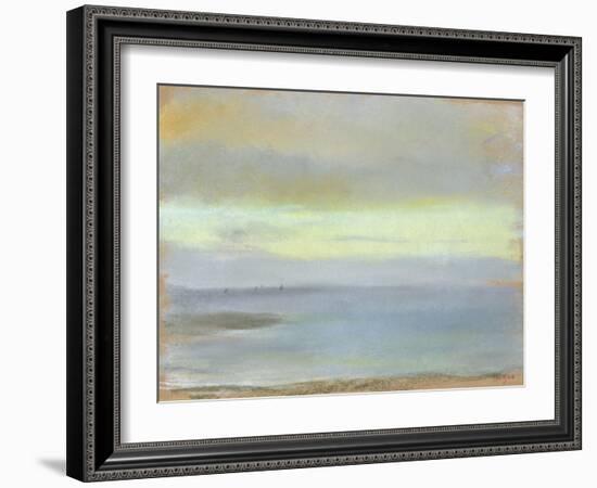 Marine Sunset, C.1869 (Pastel on Paper)-Edgar Degas-Framed Giclee Print