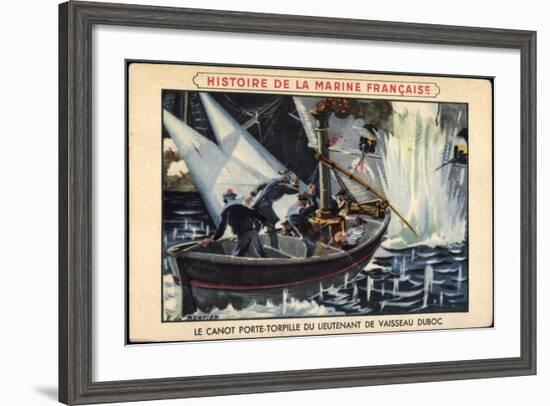 Marinegeschichte, Rettungsboot, Torpedoangriff-null-Framed Giclee Print