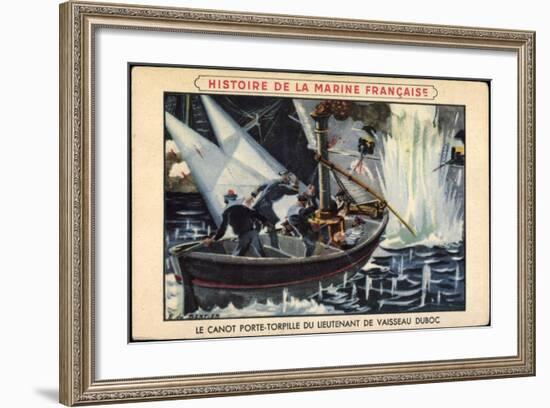 Marinegeschichte, Rettungsboot, Torpedoangriff-null-Framed Giclee Print