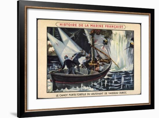 Marinegeschichte, Rettungsboot, Torpedoangriff-null-Framed Giclee Print