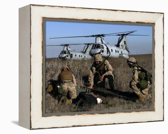 Marines and Sailors Conducted a Mass Casualty Exercise on San Clemente Island-Stocktrek Images-Framed Premier Image Canvas