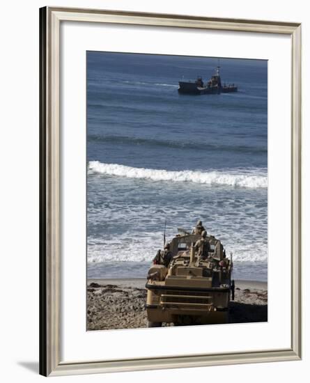 Marines Anticipate the Arrival of an Improved Navy Lighterage System-null-Framed Photographic Print