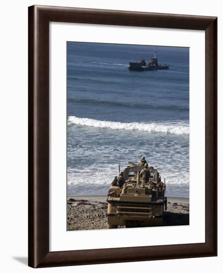 Marines Anticipate the Arrival of an Improved Navy Lighterage System-null-Framed Photographic Print