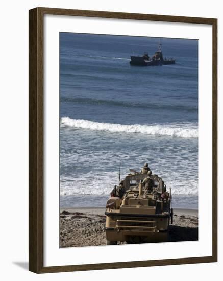 Marines Anticipate the Arrival of an Improved Navy Lighterage System-null-Framed Photographic Print