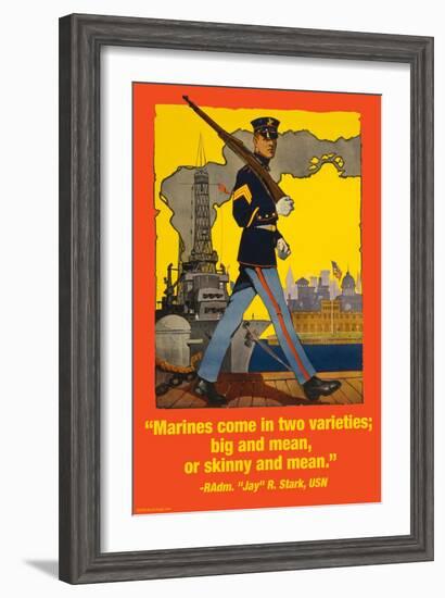 Marines Come in Two Varieties-Wilbur Pierce-Framed Art Print