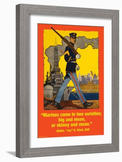 Marines Come in Two Varieties-Wilbur Pierce-Framed Art Print